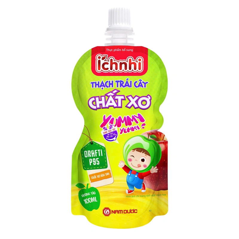 Thạch Ích Nhi bổ sung chất xơ hương trái cây, 12 túi (từ 2 tuổi) 4